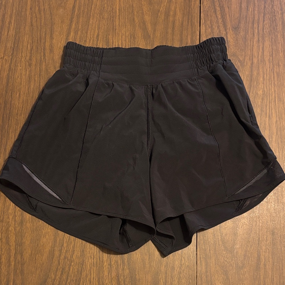 lululemon athletica Black Women's Hotty Hot 4” high-rise Shorts